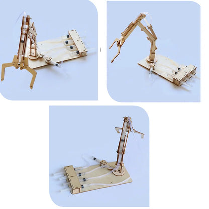 robot design 3 view of hydraulic powered robotic arm - Hydraulic Robotic Arm Kit - GadWitch Toys