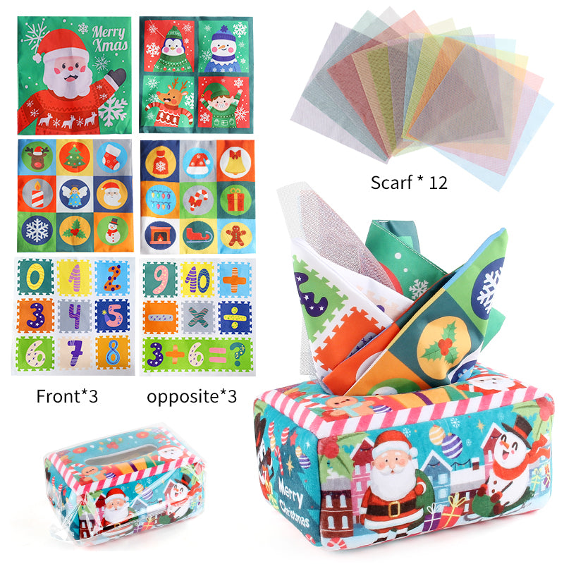 santa Sensory Montessori Magic Tissue Box | infants learning | GadWitch Toys