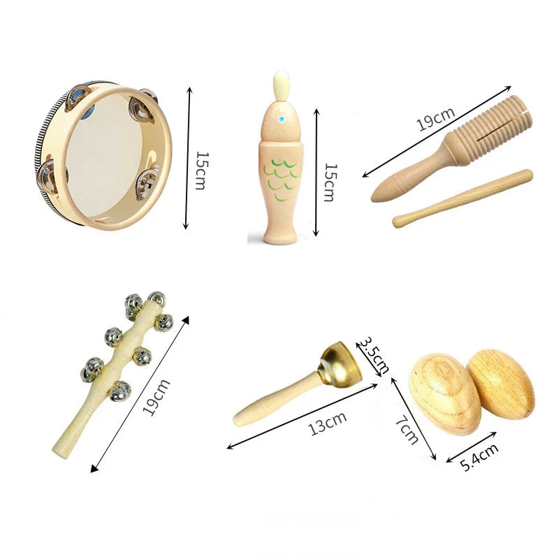 size of Montessori Wooden Music Set – Eco-Friendly Fun for Kids | GadWitch Toys