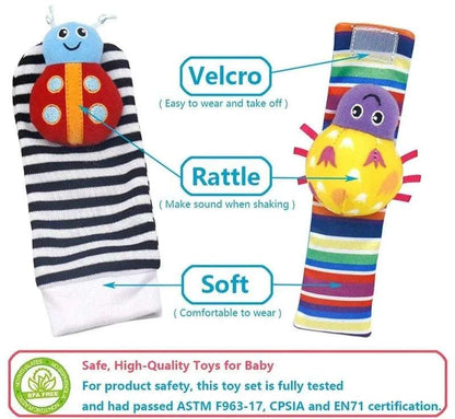 Socks Play - Discover Foot Finders: Sensory Rattle Socks for Babies! | GadWitch Toys