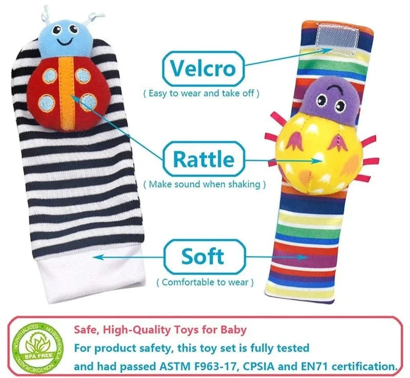 Socks Play - Discover Foot Finders: Sensory Rattle Socks for Babies! | GadWitch Toys