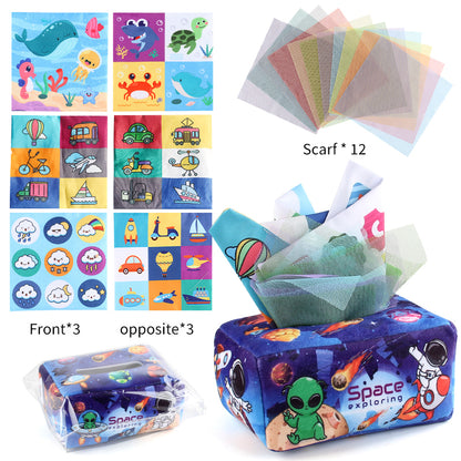 space exploring Sensory Montessori Magic Tissue Box | infants learning | GadWitch Toys