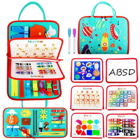 Turquoise Blue - Learning Colors - Board Sensory - Sensory Activity Board | Learn Shapes, Colors & Count | GadWitch Toys