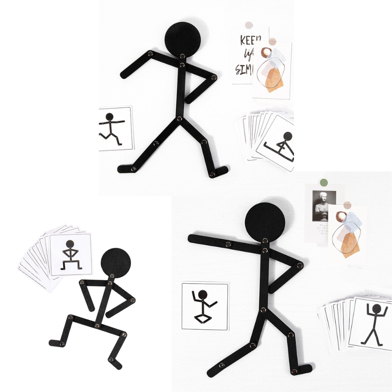 Wooden Poseable Figure - Montessori Wooden Body Puzzle for Toddlers’ Skill Growth | GadWitch Toys