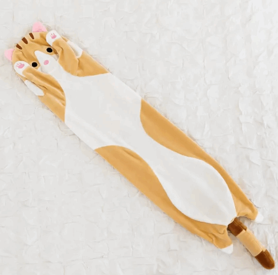 yellow plush cat - only skin  - Biggest Cat and Meow | Long Cat Sleeping Pillow | GadWitch Toy store